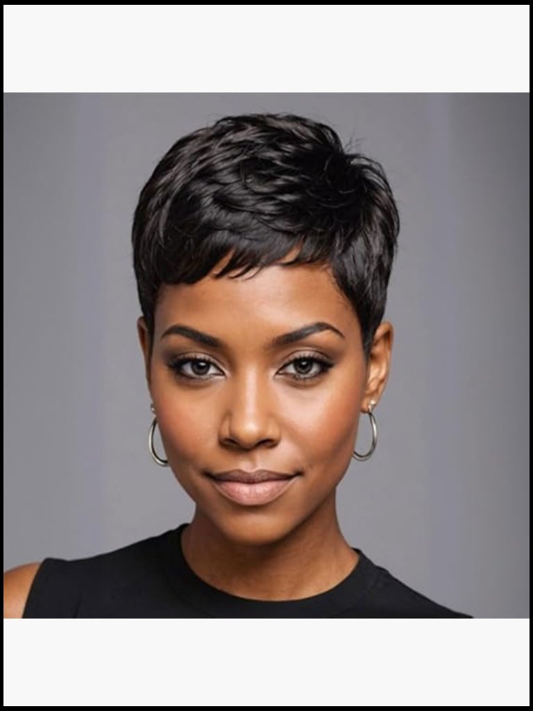 Short Pixie Cut Wig Super Short Hair Synthetic Layered Wig Glueless